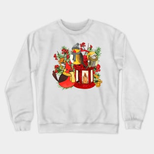 Chickadee and Cardinal Birds Crewneck Sweatshirt